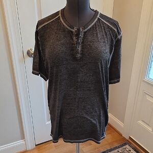 Silver Jeans Co. Charcoal Henley Shirt